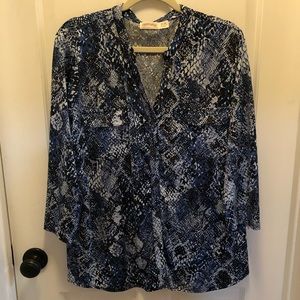 Faded Glory Blue/Black blouse XXL (20)